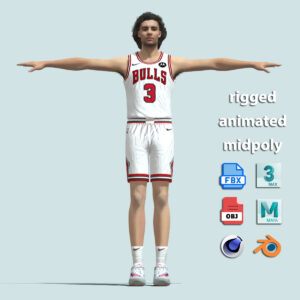 T-Pose Rigged Josh Giddey Chicago Bulls