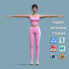 T-Pose Rigged Fitness Girl