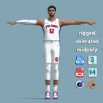 T-Pose Rigged Tobias Harris Detroit Pistons