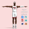 T-Pose Rigged Bam Adebayo Miami Heat NBA