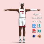 T-Pose Rigged Bam Adebayo Miami Heat NBA