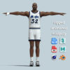 T-Pose Rigged Shaquille O'Neal Orlando Magic