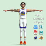 T-Pose Rigged Gui Santos Golden State Warriors