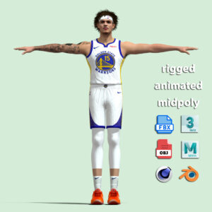 T-Pose Rigged Gui Santos Golden State Warriors