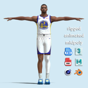 T-Pose Rigged De'Anthony Melton Golden State Warriors