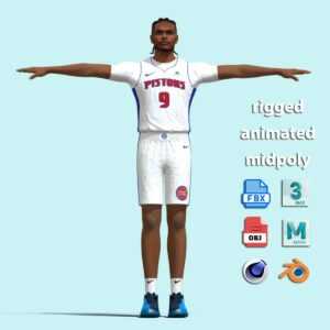 T- Pose Rigged Ausar Thompson Detroit Pistons