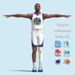 T-Pose Rigged De’Anthony Melton Golden State Warriors
