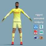 A-Pose Rigged David Raya GK Arsenal