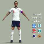 A-Pose Rigged Harry Kane Worldcup 2026
