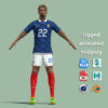 A-Pose Rigged Hugo Ekitike France Worldcup 2026