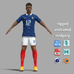 A-Pose Rigged Desire Doue France Worldcup 2026 A-Pose Rigged Desire Doue France Worldcup 2026