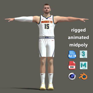 T-Pose Rigged Nikola Jokić Denver Nuggets 2026