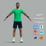 A-Pose Rigged Novak Djokovic