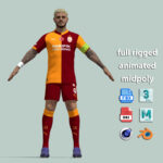 A-Pose Rigged Icardi – Full Body & Face Rig