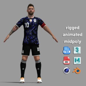 A-Pose Rigged Messi Worldcup 2026