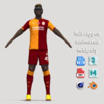 A-Pose Rigged Osimhen 2026 – Full Body & Face Rig