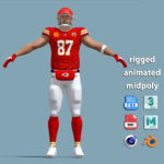A-Pose Rigged Travis Kelce Kansas City Chiefs NFL