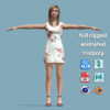 Realistic Rigged Girl – Full Body & Face Rig T- Pose