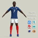 A-Pose Rigged Dembele France Worldcup 2026
