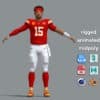 A-Pose Rigged Patrick Mahomes NFL