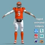 A-Pose Rigged Joe Burrow Cincinnati Bengals NFL