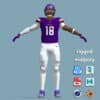 A-Pose Rigged Justin Jefferson Minnesota Vikings NFL