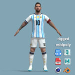 A-Pose Rigged Messi Worldcup 2026