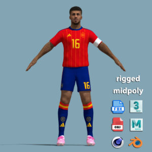 A-Pose Rigged Rodri Worldcup 2026