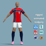 A-Pose Rigged Erling Haaland Norway 2026