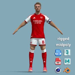 A-Pose Rigged Martin Ødegaard Arsenal 26-27