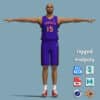 T-Pose Rigged Vince Carter Toronto Raptors 2000