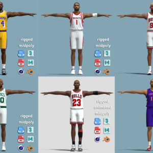 NBA Legends 6-Model Pack