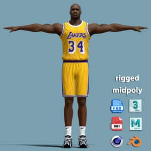 T-P Rigged Shaquille O'Neal Los Angeles Lakers
