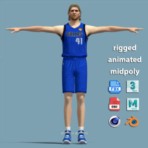 T-Pose Rigged Dirk Nowitzki Dallas 2011