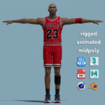 T-Pose Rigged Michael Jordan Chicago Bulls 1998