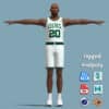 T-Pose Rigged Ray Allen Boston Celtics