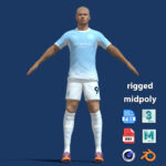 A-Pose Rigged Erling Haaland Manchester City 26-27