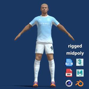 A-Pose Rigged Erling Haaland Manchester City 26-27