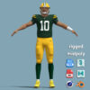 A-Pose Rigged Jordan Love Green Bay Packers NFL