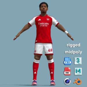 A-Pose Rigged Myles Lewis-Skelly Arsenal 26-27