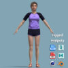 A-Pose Rigged Woman in Swimwear