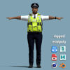 T-Pose Rigged UK Police Officer Character
