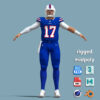A-Pose Rigged Josh Allen Buffalo Bills NFL