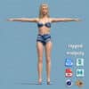 T-Pose Rigged Swimwear Girl